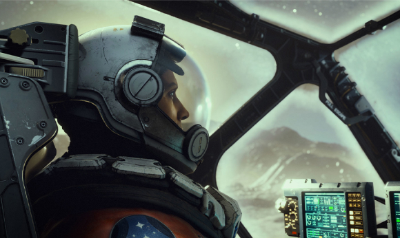 astronaut in the spaceship