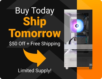 Free Next Day Shipping on Prebuilt PCs