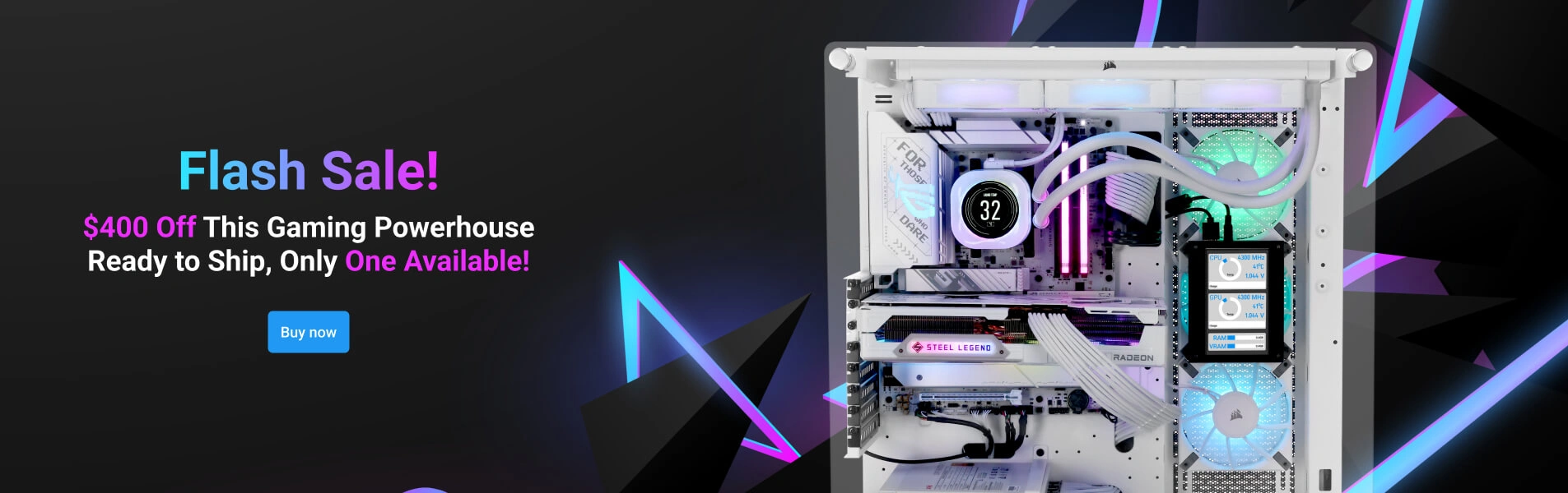Flash Sale! $400 Off This Gaming Powerhouse Ready to Ship, Only One Available!