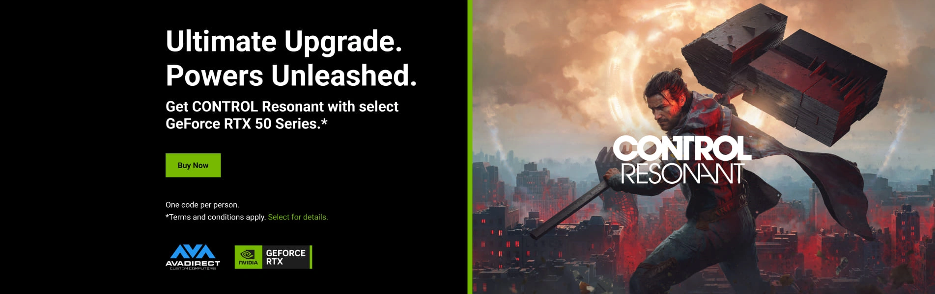 CONTROL Resonant GeForce RTX 50 Series Bundle