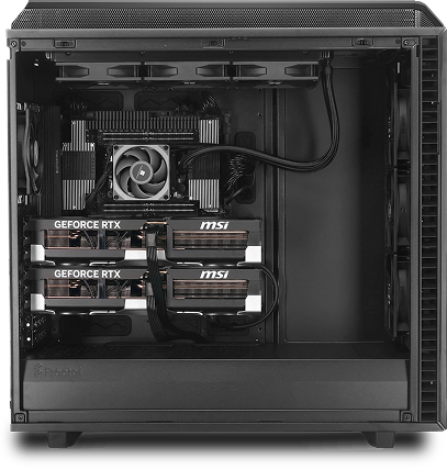 Workstation pc side view