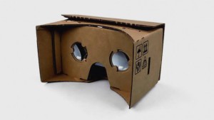 Google Cardboard -- it looks jenky at first glance, but it's completely compatible with most cellphone displays. 