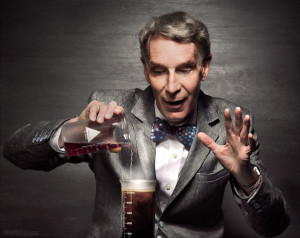 Bill Nye executing a liquid cooled experiment