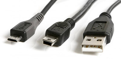 USB Type-A, Mini and Micro Type B