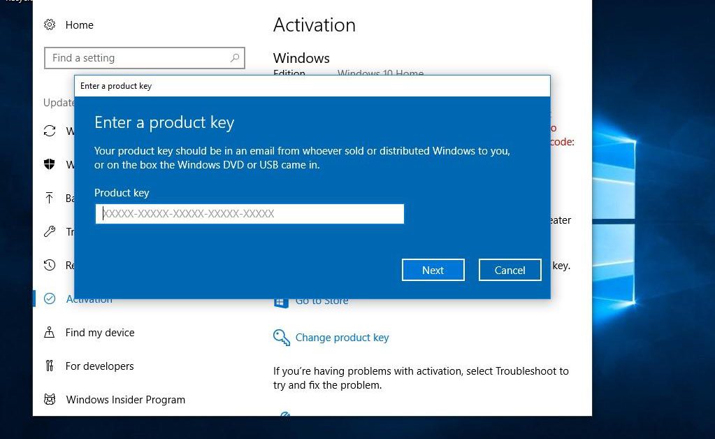Windows activation