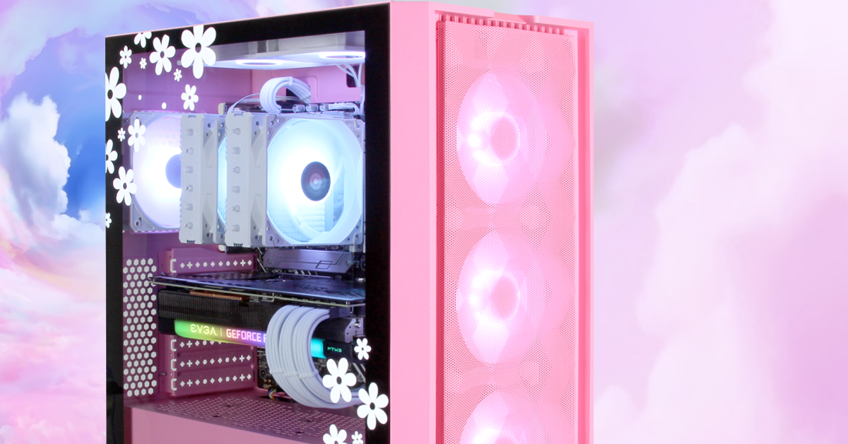 Blissful pink tower gaming pc